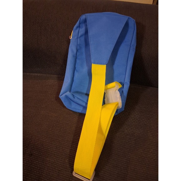 Pokémon Champions Crossbody Bag Blue Canvas Print Adjustable Strap Zipper - Picture 3 of 3